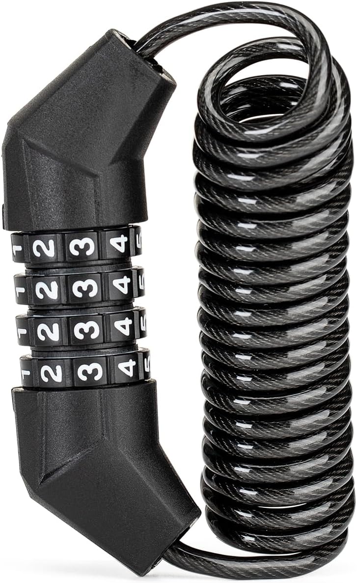 ROCKBROS 自転車 鍵 ワイヤーロック 4桁ダイヤル式