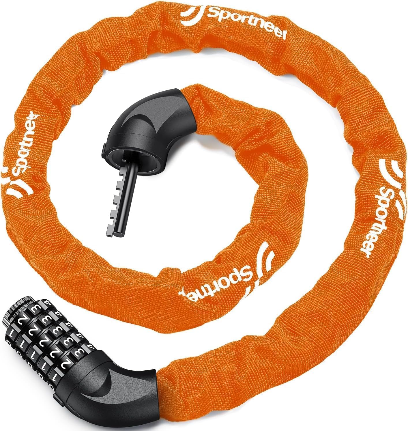 Sportneer 自転車 鍵 チェーンロック